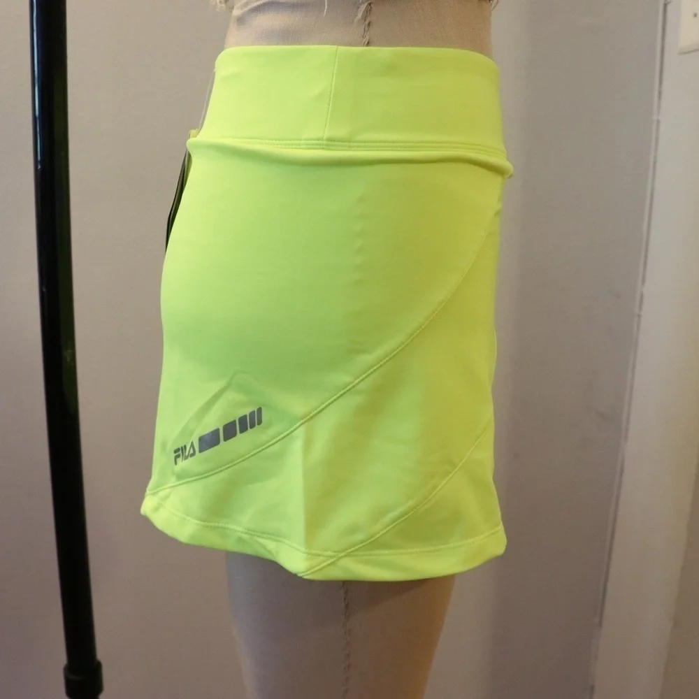 NEW Fila Neon Yellow Platinum Active Skort Size XS